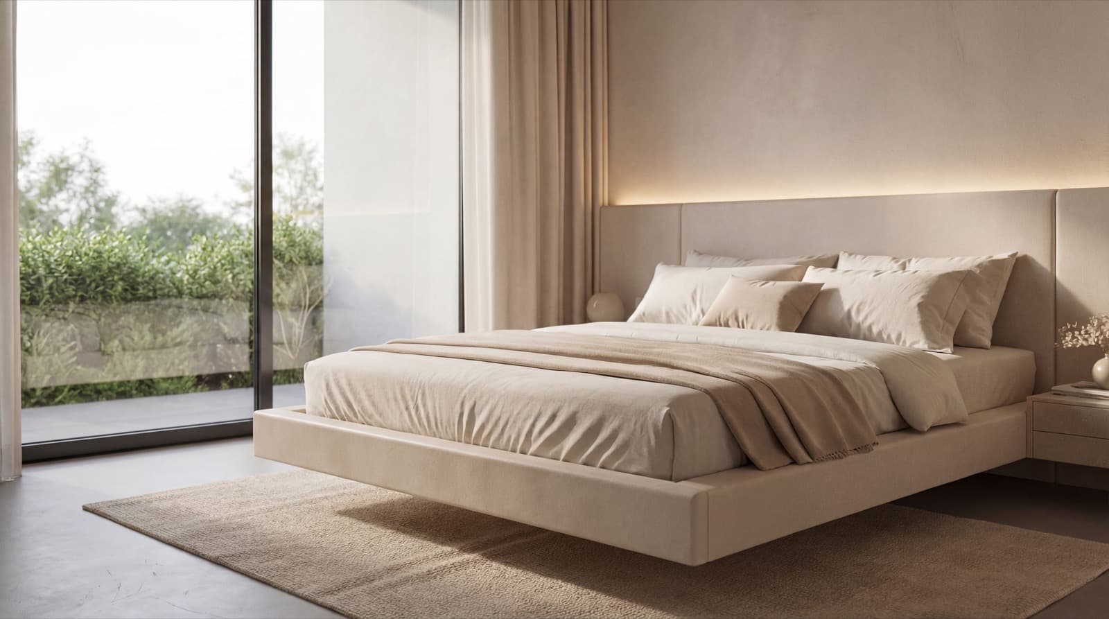 Holser Carré – Zweites Schlafzimmer mit Gartenblick